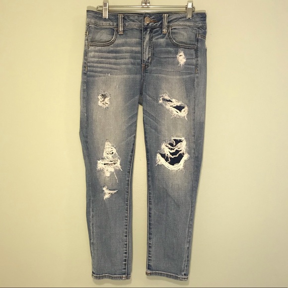 American Eagle Outfitters Denim - American Eagle Distressed Hi Rise Jegging Crop